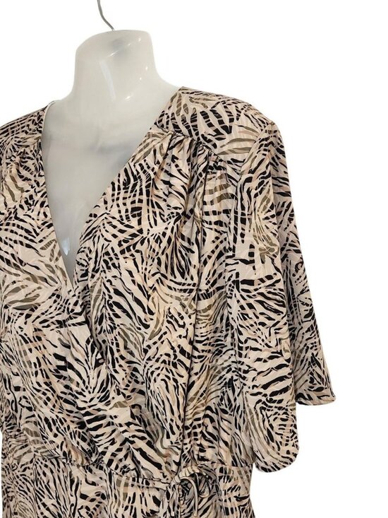 Dresses & Skirts - Wrap Flutter Sleeves Knee Length